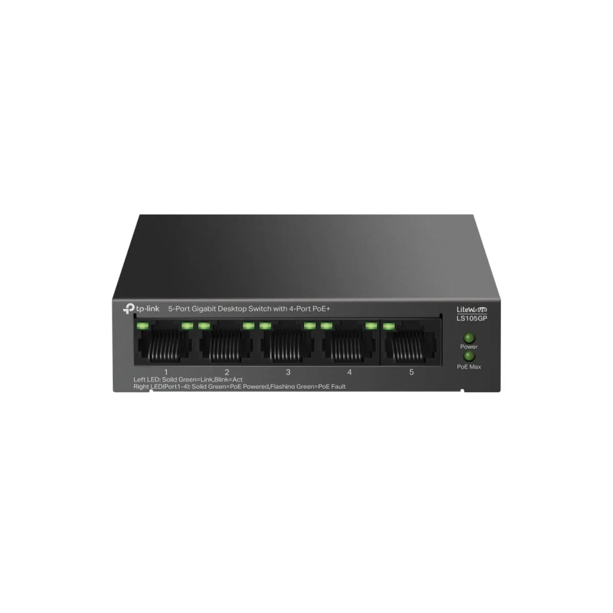TP-Link / LS105GP / 5 Port Gigabit ( 4 POE - 65 W ) Desktop Switch