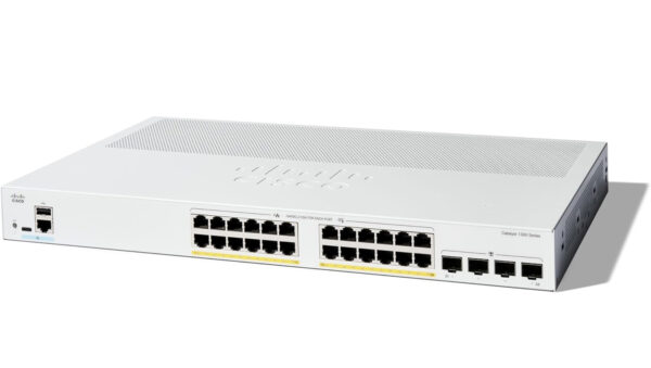 Cisco / C1300-24P-4G / Catalyst 24 Port Gigabit (24 PoE - 195W ) + 4x1G SFP