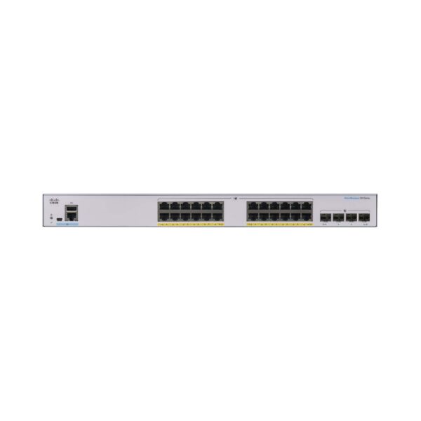 Cisco / CBS350-24P-4X / 24 Port Gigabit ( 24 POE - 195 W ) & 4 x 10GE SFP+ Managed Stackable Switch - Image 2