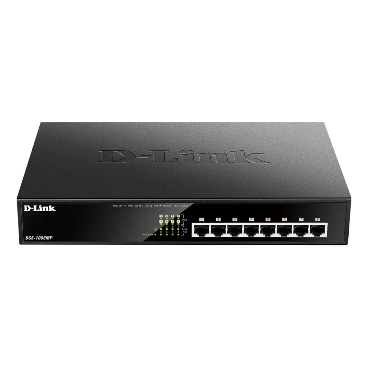 D-Link 8 Port Gigabit ( 8 POE - 125 watts ) Max PoE Desktop Switch / DGS-1008MP - Image 2