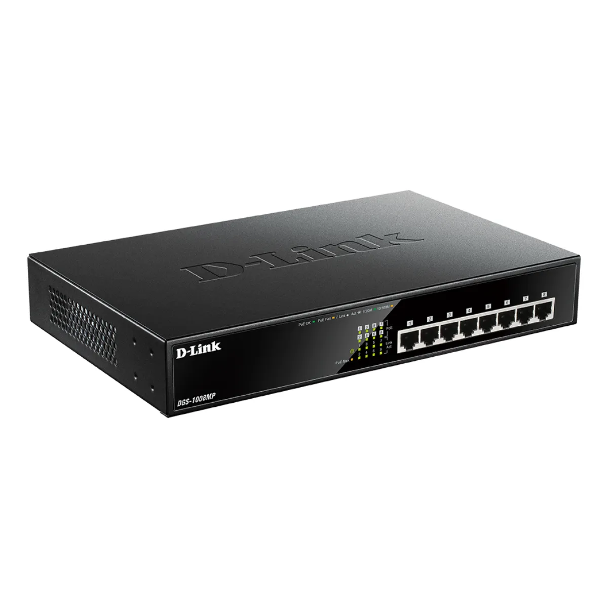 D-Link 8 Port Gigabit ( 8 POE - 125 watts ) Max PoE Desktop Switch / DGS-1008MP