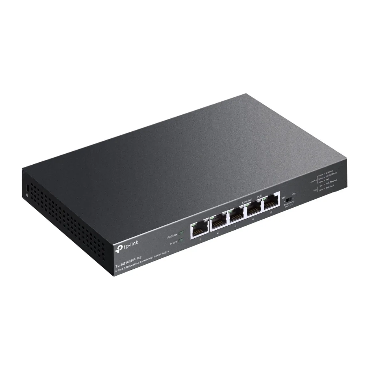 TP-Link / TL-SG105PP-M2 / 5-Port 2.5G ( 4 POE - 123 W ) Desktop Switch - Image 2