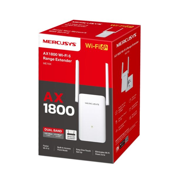 MERCUSYS / ME70X / AX1800 Wi-Fi 6 Range Extender - Image 7