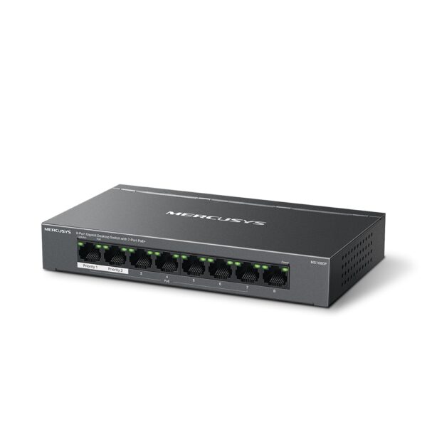 MERCUSYS / MS108GP / 8-Port Gigabit POE ( 7 POE + 65 W ) Desktop Switch