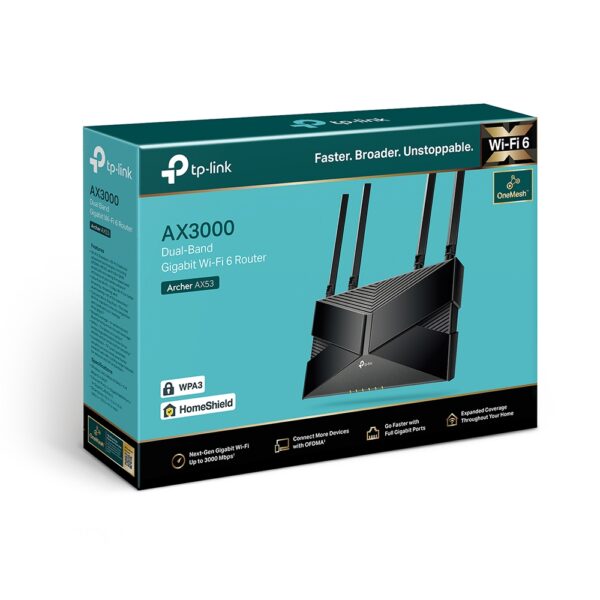 Tp-Link / Archer AX53 / AX3000 Wi-Fi 6 Router Broadband - Image 4