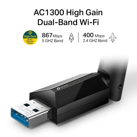 TP-Link / Archer T3U Plus / AC1300 High Gain Wireless Dual Band USB Adapter