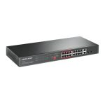 MERCUSYS / MS118CP / 16 port 10/100 ( 16 poe+ & 190W ) Long Range 250m & 2× combo Gigabit SFP Switch